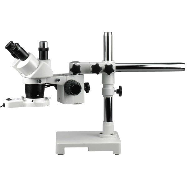 Amscope 10X-20X-30X-60X Boom Stand Trinocular Stereo Microscope, Fluo Light SW-3T13Z-FRL